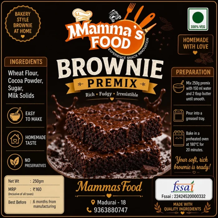 Homemade Brownies with Mamma’s Food Brownie Mix
